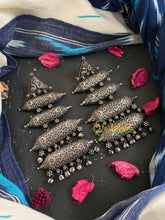 Oxidized German Silver Danglers-S381